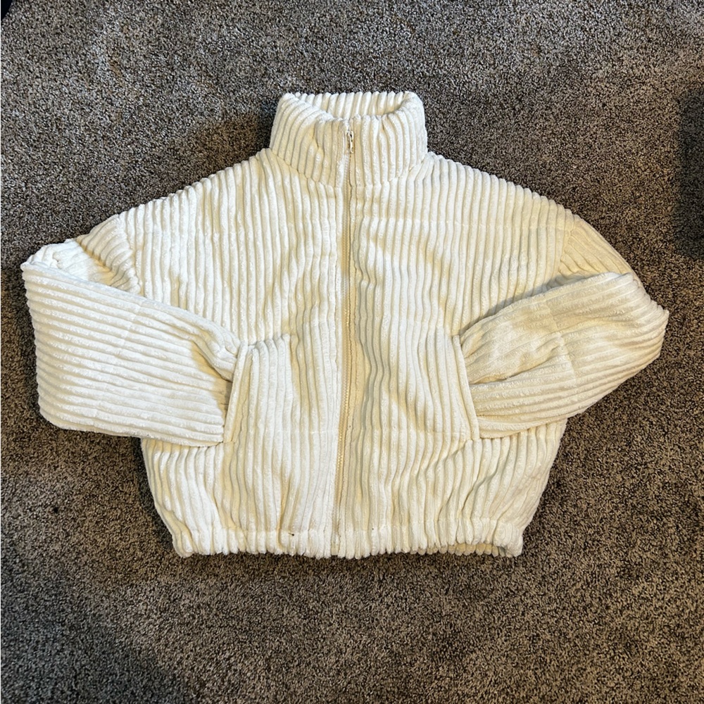 Miami Cream Textured Jacket